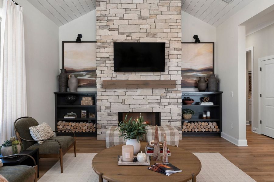 Representative furnished interior of a home built from the The Montclair by JW Collection in Lake Arrowhead, Waleska (Image 6).