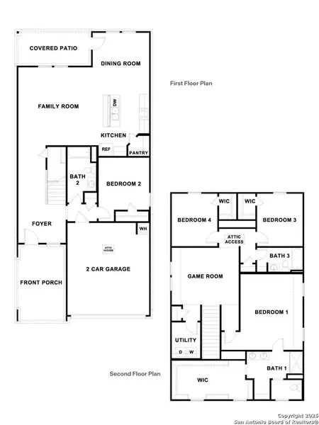 2D floor plan layout of this home in Whisper South, San Marcos, TX (Image 4).