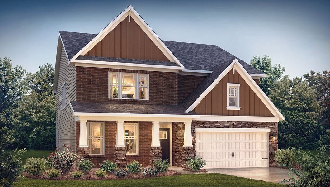 Representative exterior photo of a completed home built from the Hampshire by D.R. Horton in Williams Ridge, Woodruff, SC (Image 7).