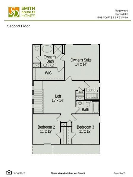 2D floor plan layout of this home in Ridgewood, Shelbyville, TN (Image 3).