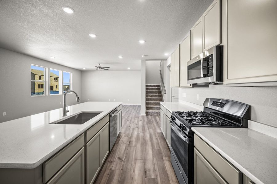 Furnished interior view inside a new home in The Glen-12, Colorado Springs (Image 6). Furnished interior view inside a new home in The Glen-12, Colorado Springs (Image 6).