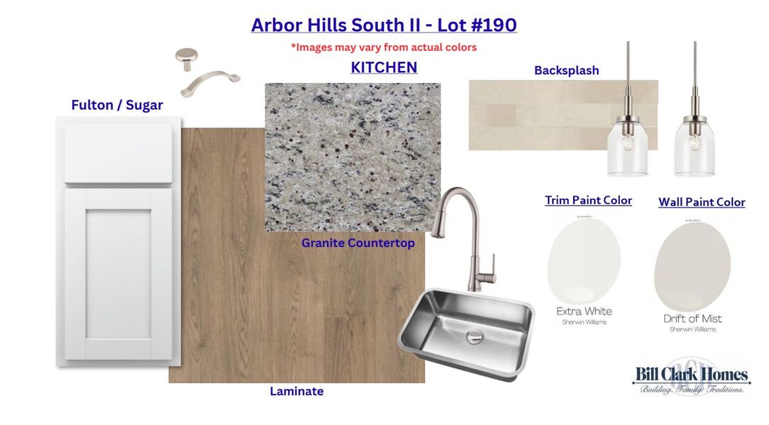 Sample of building materials used in homes in Arbor Hills South II, Greenville (Image 5).