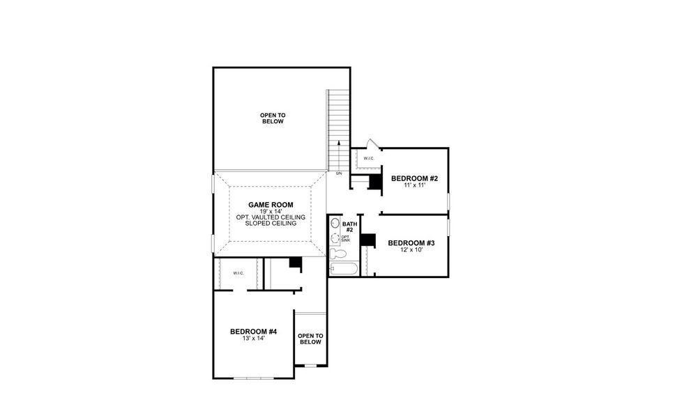 2D floor plan layout for the Birmingham by M/I Homes in Lily Creek at Sutton Fields, Aubrey, TX (Image 4). 2D floor plan layout for the Birmingham by M/I Homes in Lily Creek at Sutton Fields, Aubrey, TX (Image 4).