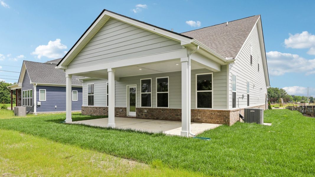 Rear Exterior with covered porch