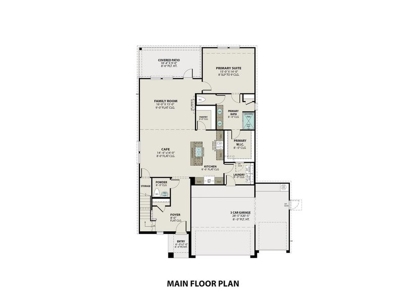 2D floor plan layout for the The Tierra A with 3-Car Garage by Davidson Homes LLC in River Ranch Meadows, Dayton, TX (Image 4). 2D floor plan layout for the The Tierra A with 3-Car Garage by Davidson Homes LLC in River Ranch Meadows, Dayton, TX (Image 4).