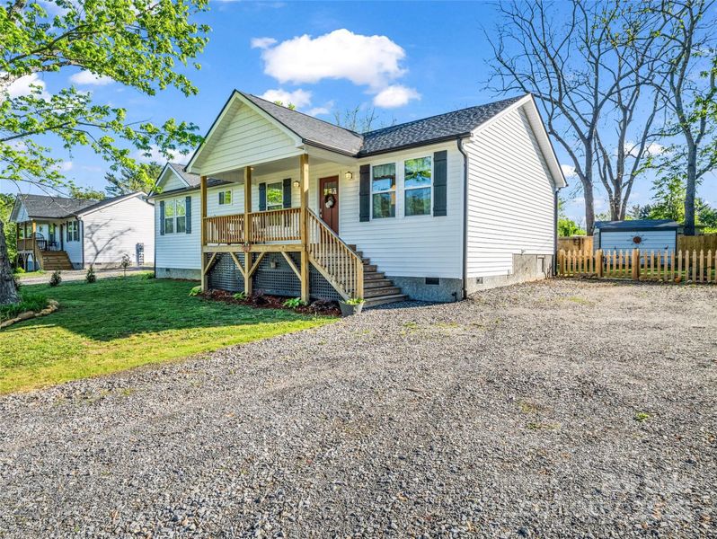 Exterior details and patio area of a home in , Black Mountain (Image 31).