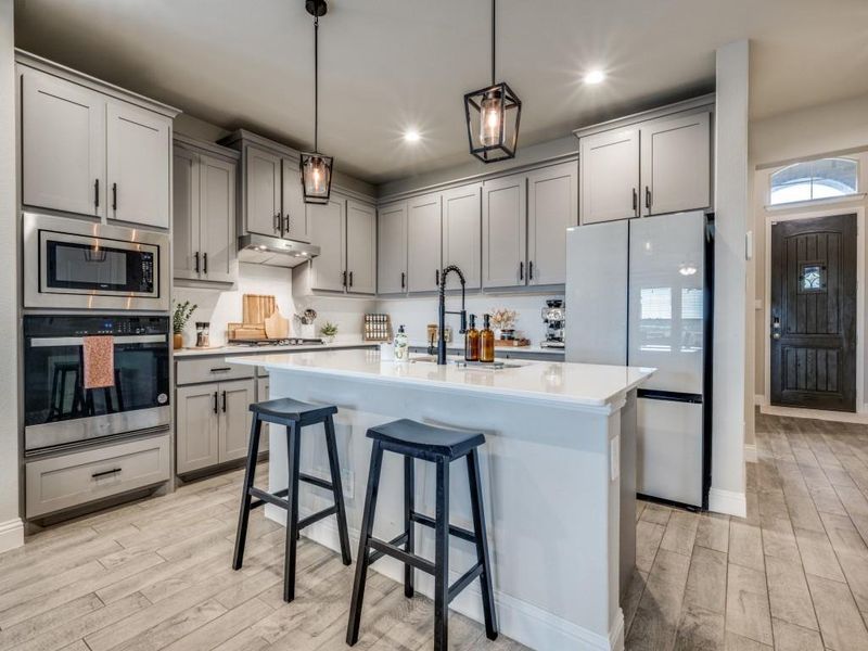 Features a large center island!