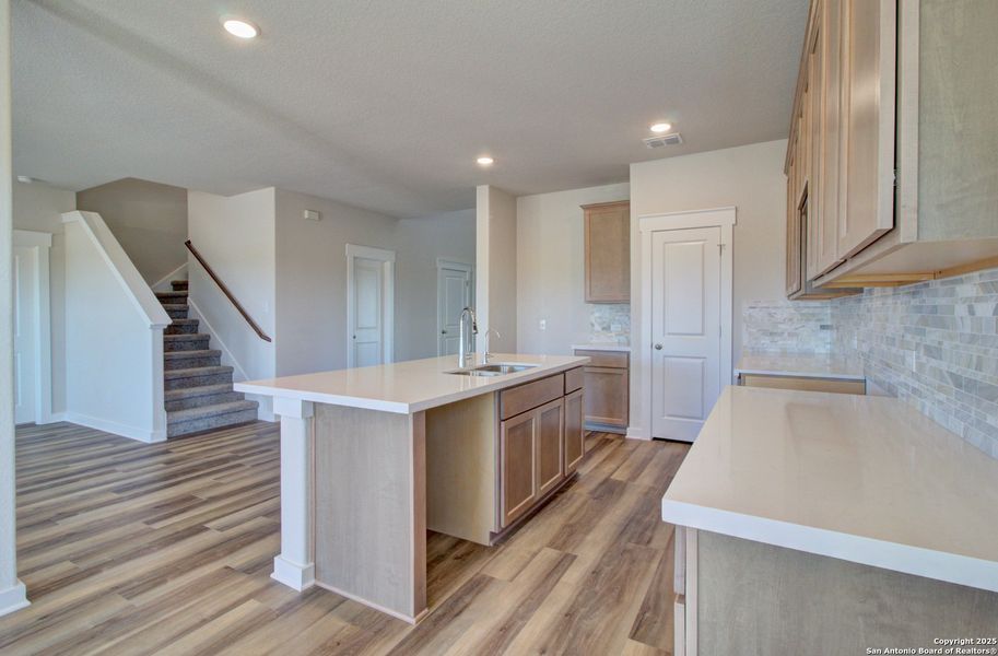 Furnished interior view inside a new home in Prairie Green, Converse (Image 1). Furnished interior view inside a new home in Prairie Green, Converse (Image 1).