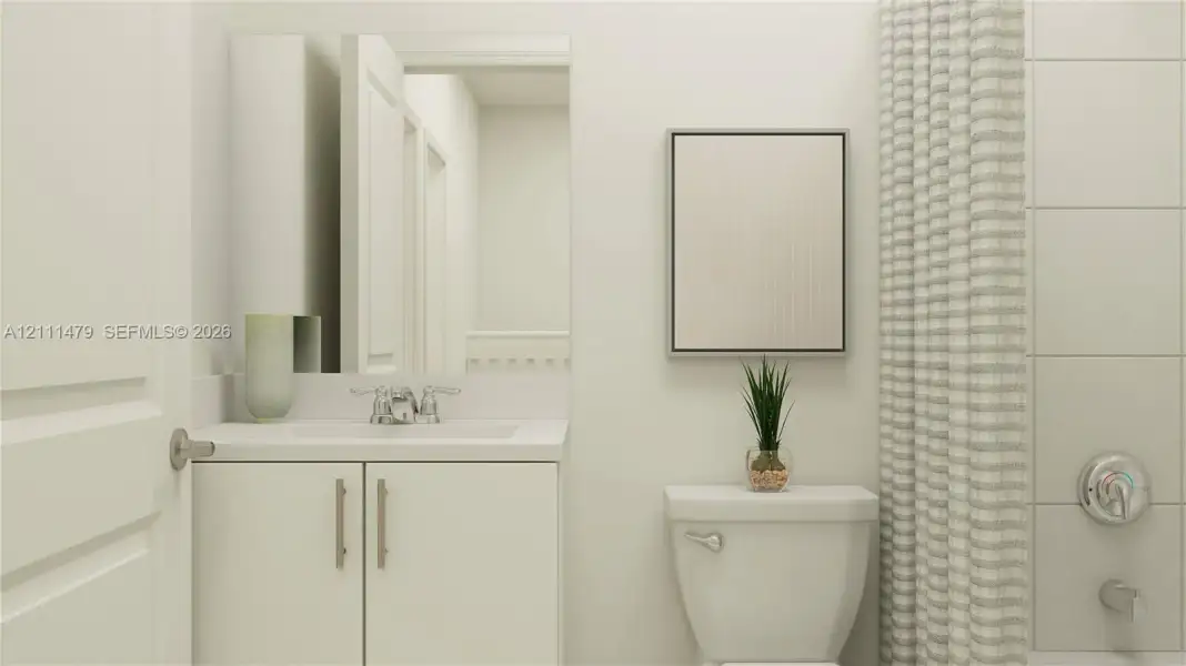 Furnished interior view inside a new home in Le Jardine, Florida City (Image 18).