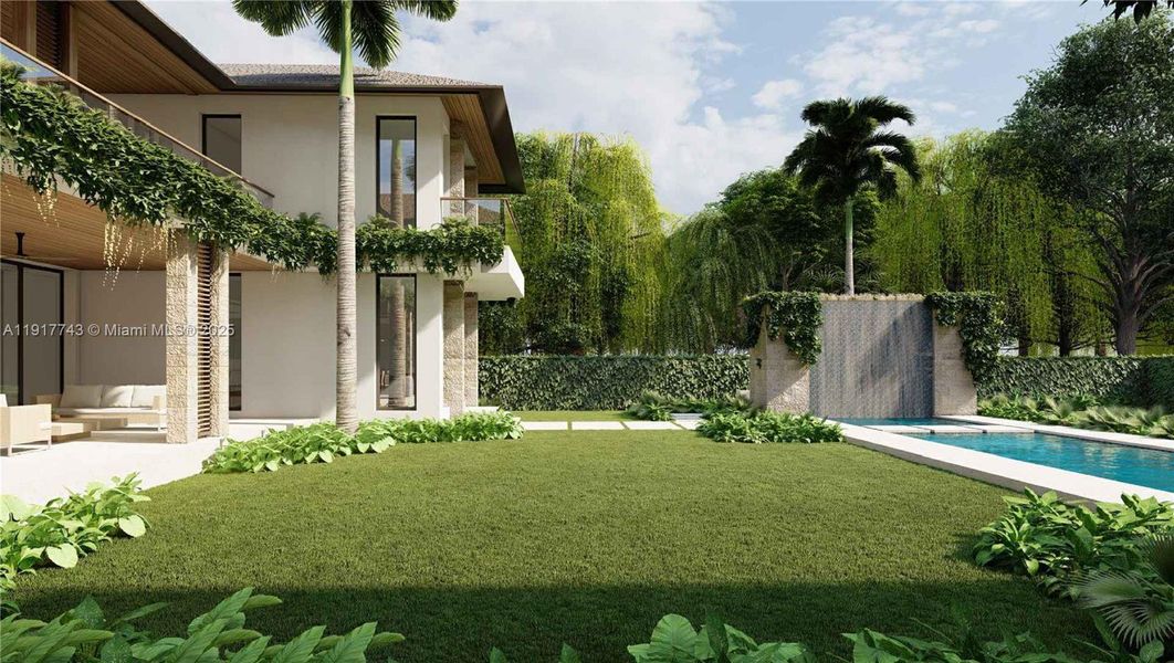 Exterior details and patio area of a home in , Coral Gables (Image 4).