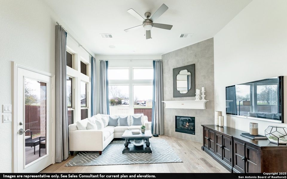 Furnished interior view inside a new home in The Woodlands at Medina Hills, Mico (Image 4). Furnished interior view inside a new home in The Woodlands at Medina Hills, Mico (Image 4).