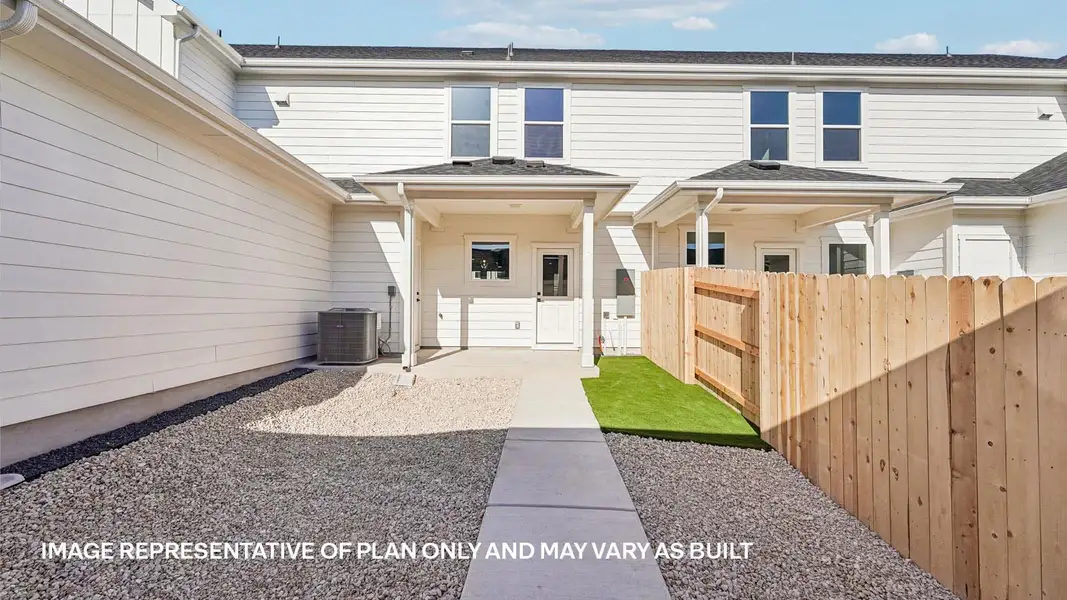 Exterior details and patio area of a home in Avery Centre, Round Rock (Image 3).
