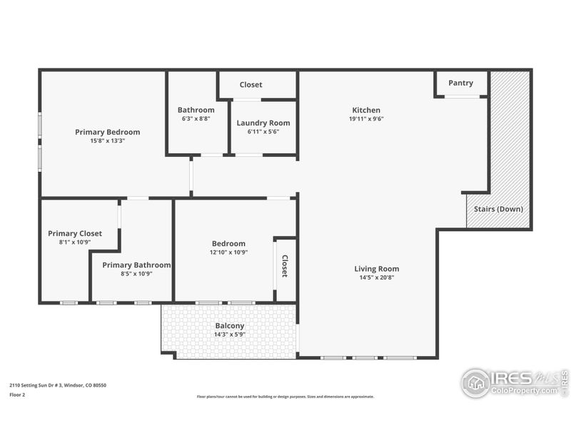 2D floor plan layout of this home in , Windsor, CO (Image 5).