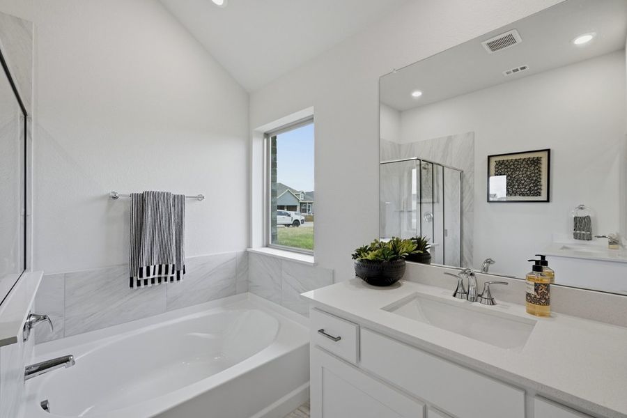 Representative furnished interior of a home built from the The Albany by Lillian Custom Homes in Tabor Ranch, Ponder (Image 28).