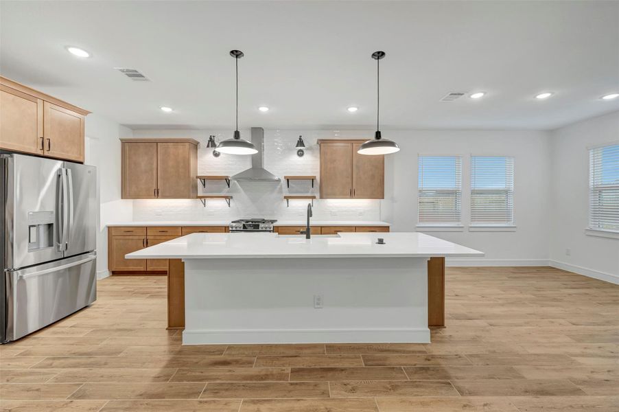 Gourmet island kitchen