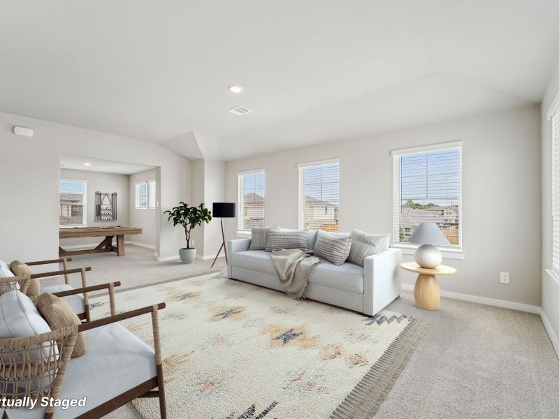 Furnished interior view inside a new home in Granger Pointe - Premier Series, Conroe (Image 10).