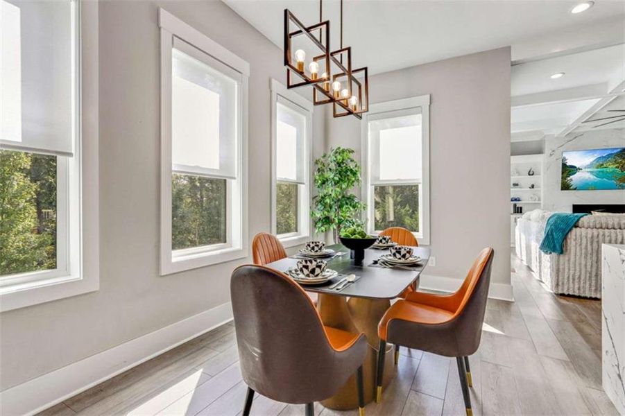 Furnished interior view inside a new home in , Powder Springs (Image 10). Furnished interior view inside a new home in , Powder Springs (Image 10).