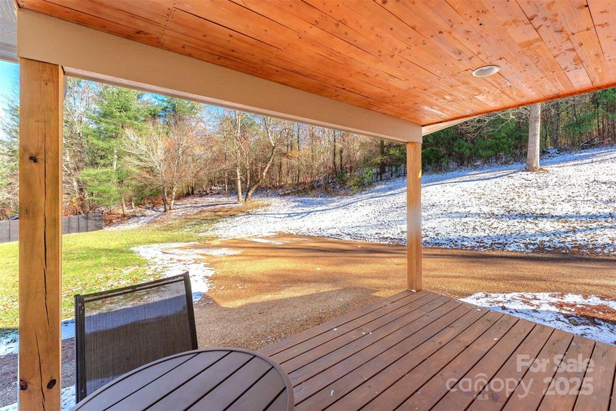 Exterior details and patio area of a home in , Asheville (Image 1).