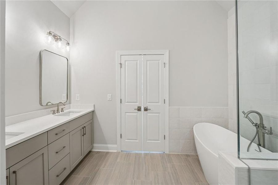 Furnished interior view inside a new home in Towns on Thompson, Alpharetta (Image 19).