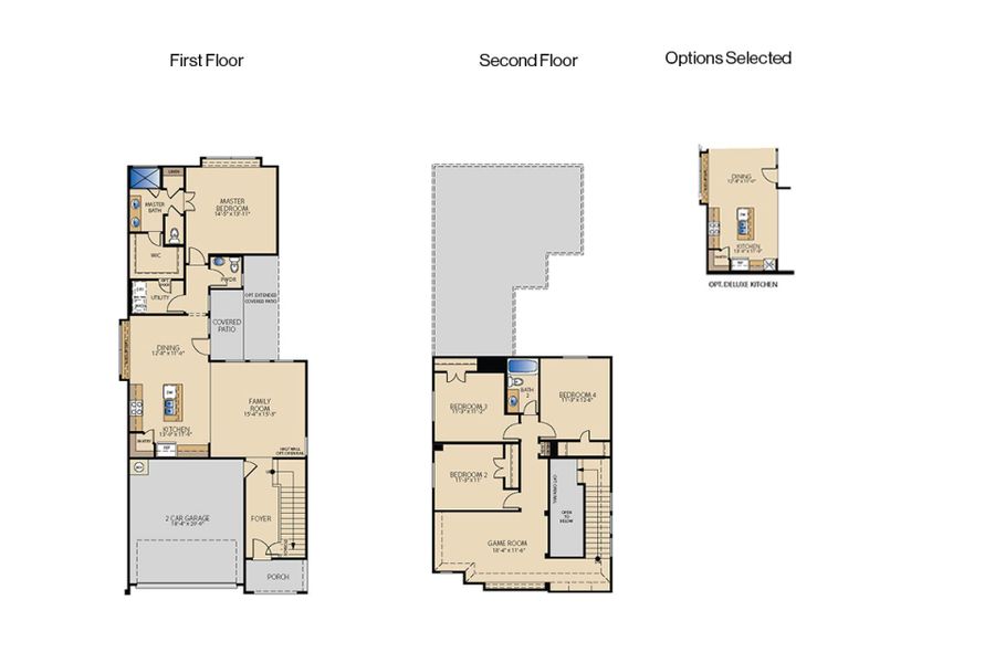 2D floor plan layout of this home in The Reserve at Spiritas Ranch, Little Elm, TX (Image 2). 2D floor plan layout of this home in The Reserve at Spiritas Ranch, Little Elm, TX (Image 2).