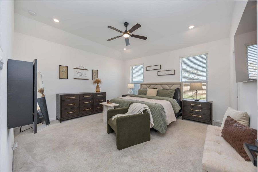 Furnished interior view inside a new home in Balmoral: Avante Collection, Houston (Image 26). Furnished interior view inside a new home in Balmoral: Avante Collection, Houston (Image 26).