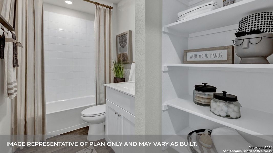 Furnished interior view inside a new home in Trace, San Marcos (Image 24).