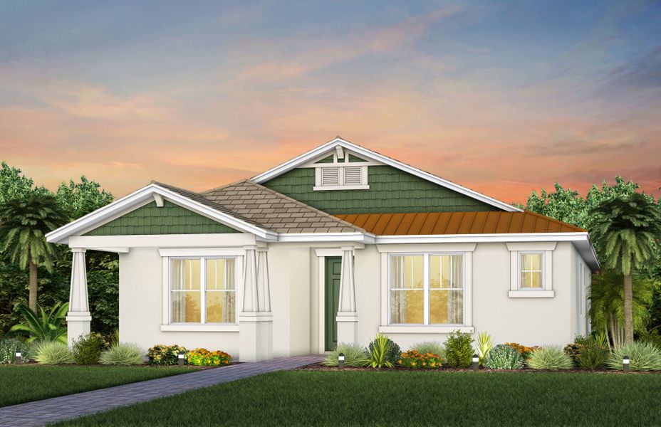 Representative exterior photo of a completed home built from the Arbordale II by Pulte Homes in SeaFlower, Bradenton, FL (Image 35). Representative exterior photo of a completed home built from the Arbordale II by Pulte Homes in SeaFlower, Bradenton, FL (Image 35).