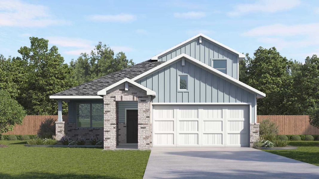 Representative exterior photo of a completed home built from the The Roosevelt by D.R. Horton in Carillon, Manor, TX (Image 23). Representative exterior photo of a completed home built from the The Roosevelt by D.R. Horton in Carillon, Manor, TX (Image 23).