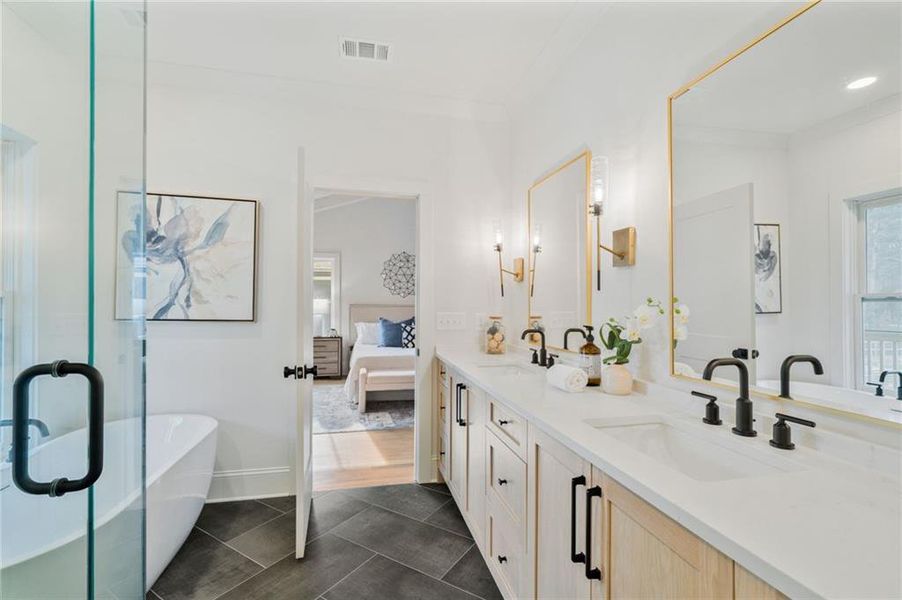 Furnished interior view inside a new home in Pendergrast Farm, Atlanta (Image 46).