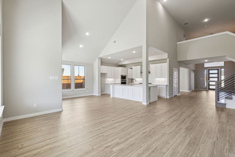 Living Room in the Morrison home plan by Trophy Signature Homes – REPRESENTATIVE PHOTO