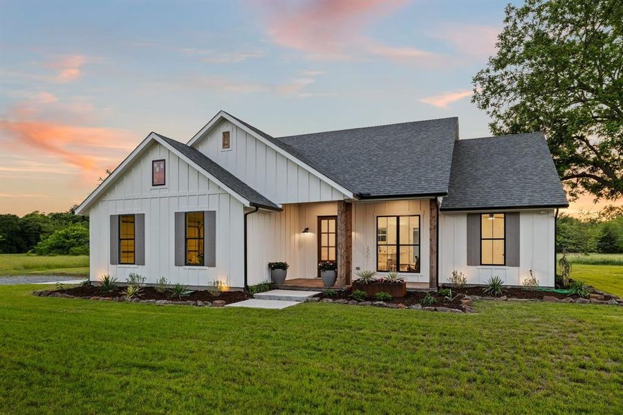 Front exterior of a new home in , Ladonia, TX, highlighting curb appeal (Image 25). Front exterior of a new home in , Ladonia, TX, highlighting curb appeal (Image 25).