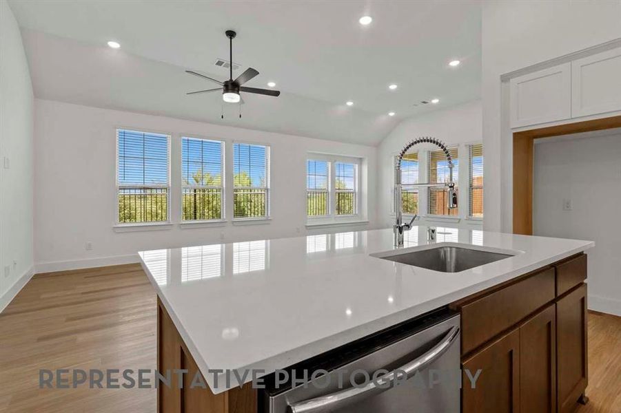 Furnished interior view inside a new home in Sandbrock Ranch, Aubrey (Image 8). Furnished interior view inside a new home in Sandbrock Ranch, Aubrey (Image 8).