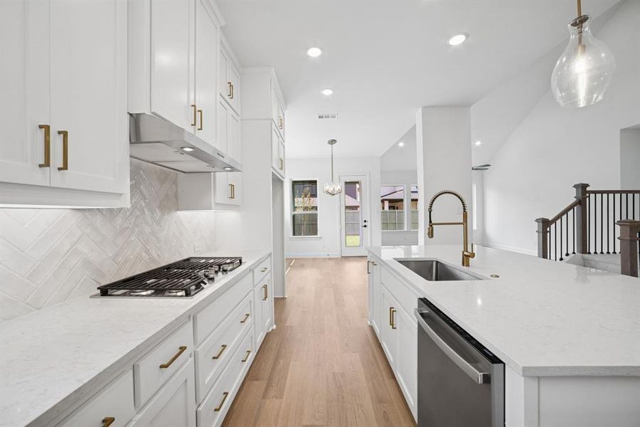 Furnished interior view inside a new home in Pecan Square - Gardens, Northlake (Image 11). Furnished interior view inside a new home in Pecan Square - Gardens, Northlake (Image 11).