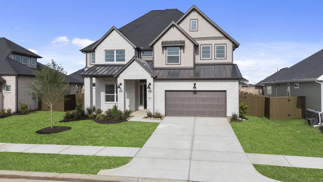 Front exterior of a new home in Attwater 55s, Waller, TX, highlighting curb appeal (Image 26).