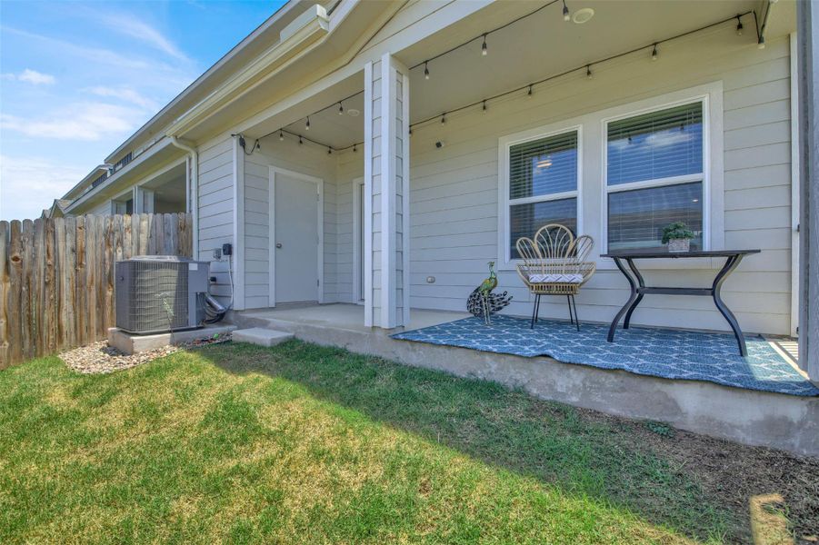 Covered patio.