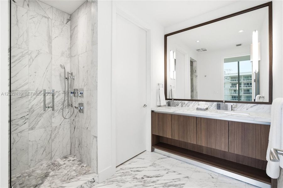 Furnished interior view inside a new home in , Miami (Image 9).