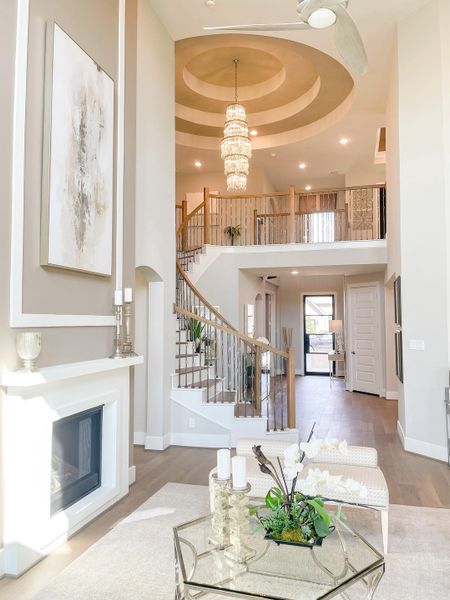 Furnished interior view inside a new home in Bridgeland, Cypress (Image 24).