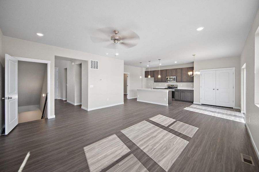 Spacious, unfurnished interior of a new home in Ridge at Lorson Ranch, Colorado Springs (Image 17). Spacious, unfurnished interior of a new home in Ridge at Lorson Ranch, Colorado Springs (Image 17).