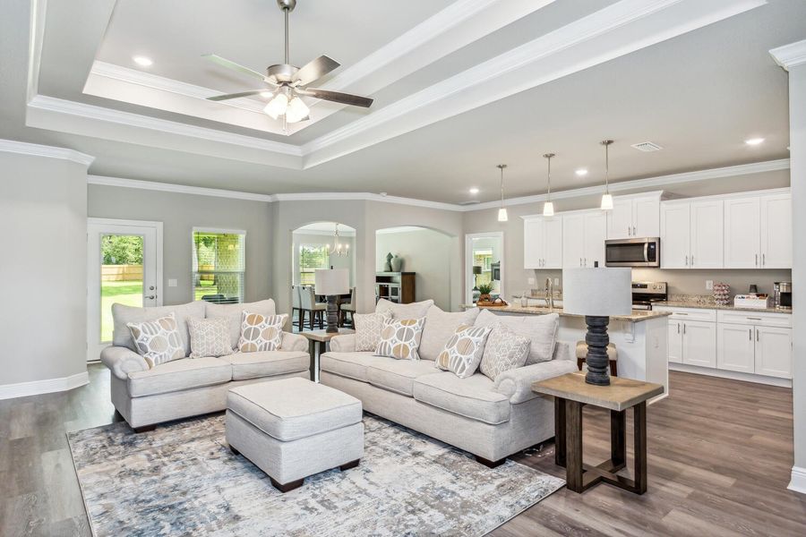 Representative furnished interior of a home built from the The Turquoise by Herbst Homes in Clear Water Landing, Milton (Image 6).