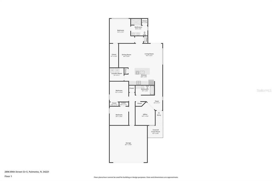 2D floor plan layout of this home in , Palmetto, FL (Image 5). 2D floor plan layout of this home in , Palmetto, FL (Image 5).