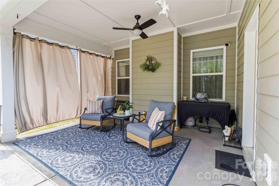 Exterior details and patio area of a home in McFarland Estates, York (Image 3).