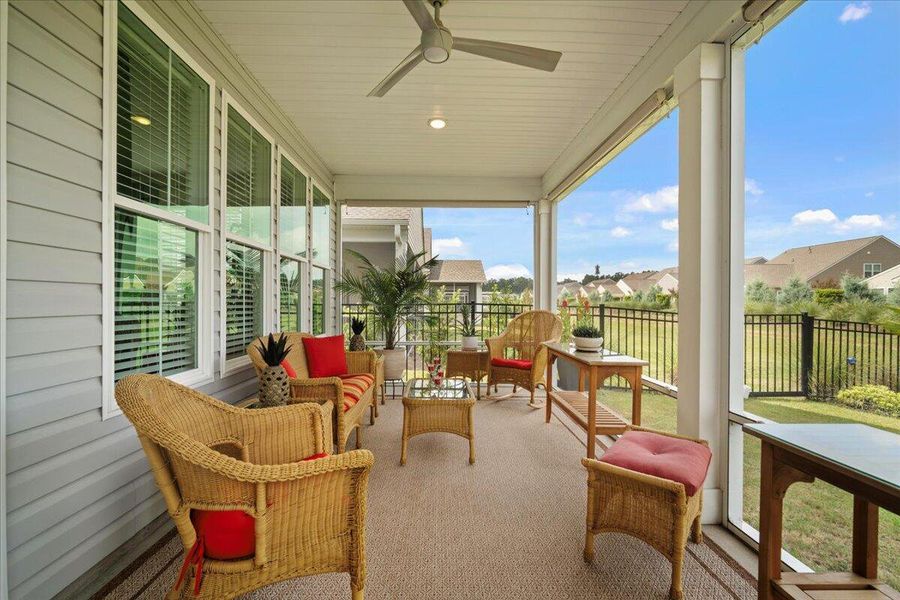 Furnished interior view inside a new home in K. Hovnanian's® Four Seasons at Lakes of Cane Bay, Summerville (Image 31).