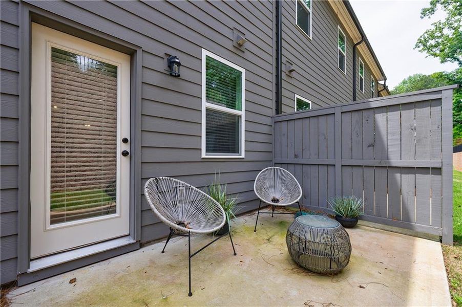 Exterior details and patio area of a home in , Atlanta (Image 3).