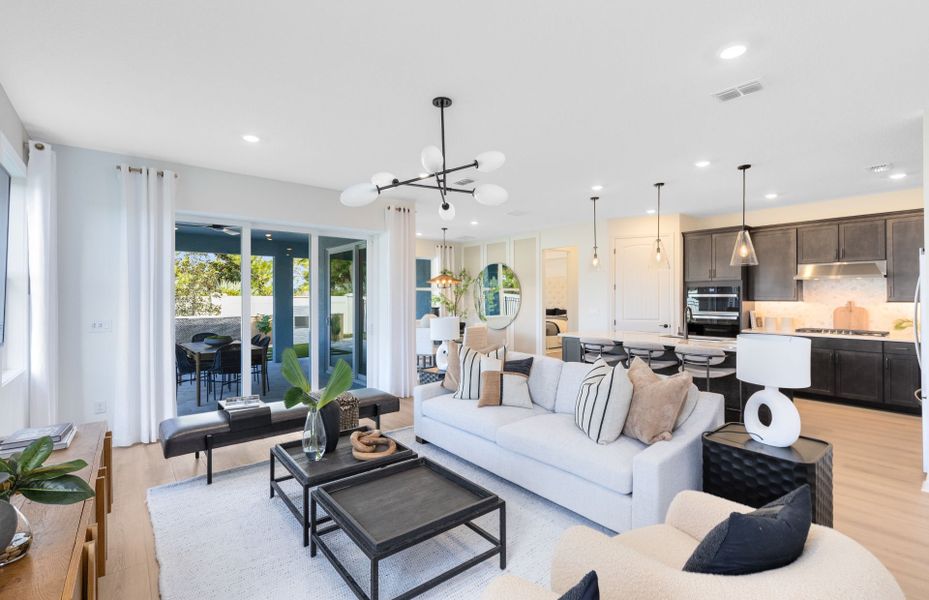 Representative furnished interior of a home built from the Mystique Grand by Del Webb in Del Webb Sunbridge, St. Cloud (Image 12). Representative furnished interior of a home built from the Mystique Grand by Del Webb in Del Webb Sunbridge, St. Cloud (Image 12).