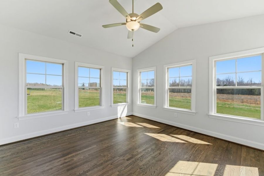 Representative unfurnished interior of a home built from the Hampton by Keystone Homes NC in Preserve at Carriage Cove, Oak Ridge (Image 84).