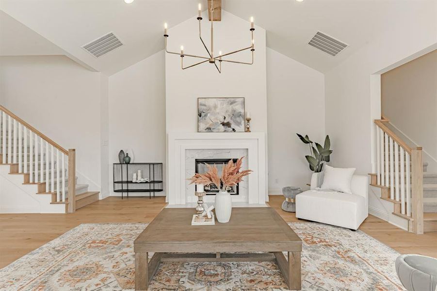 Furnished interior view inside a new home in , Aledo (Image 9).