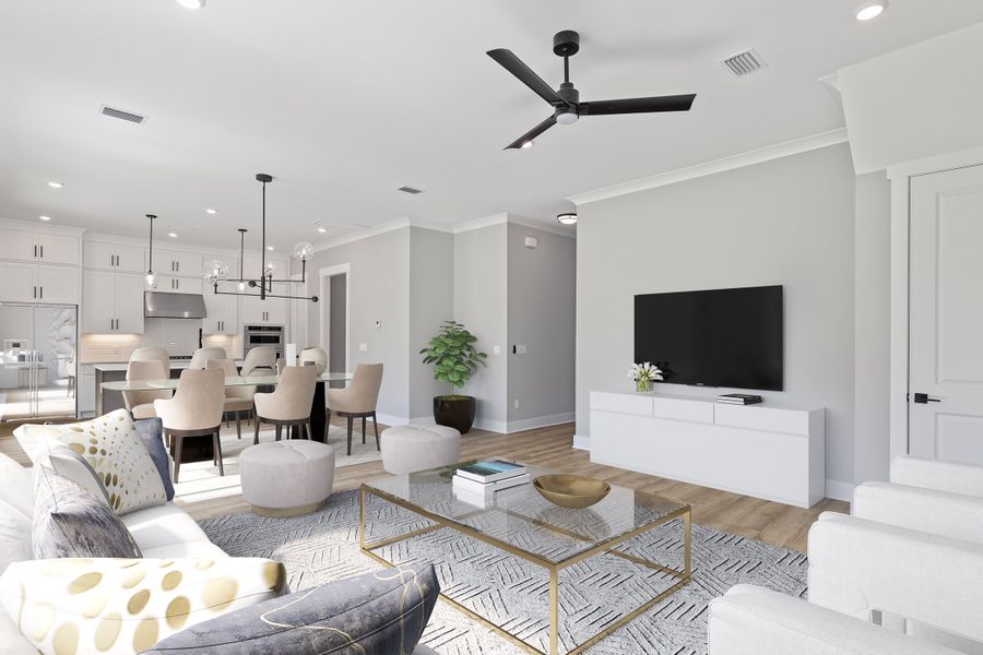 Furnished interior view inside a new home in The Eyrie, Santa Rosa Beach (Image 5).