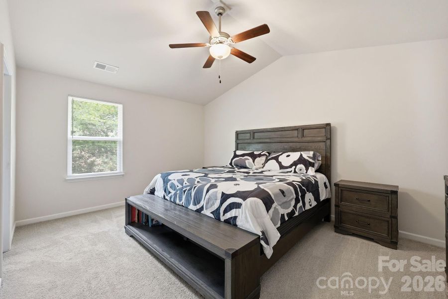 Large Primary Ensuite with soaring ceilings