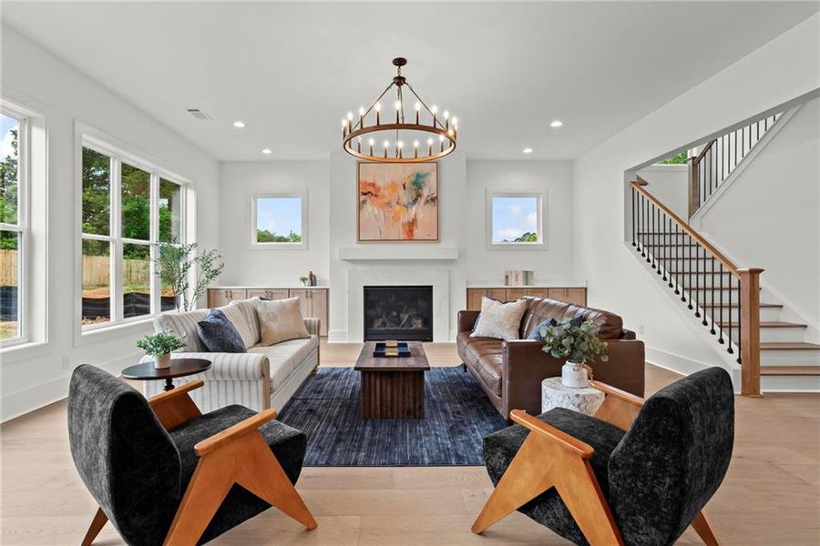 Furnished interior view inside a new home in , Marietta (Image 16). Furnished interior view inside a new home in , Marietta (Image 16).