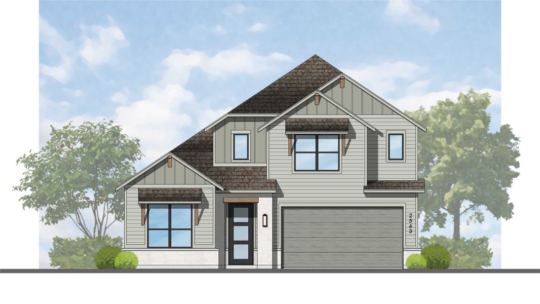 Representative rendering of the exterior for the Torres Plan by Highland Homes (Image 21).